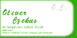 oliver czekus business card